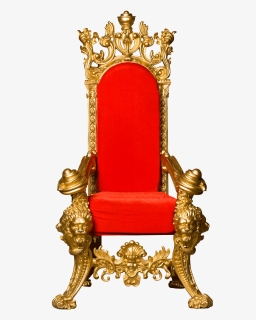 #natalya040 #royal #chair #gold #red #freetoedit - Clipart Throne, HD Png Download, Transparent PNG