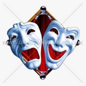 Transparent Theater Masks Clipart - Theatre Masks, HD Png Download, Transparent PNG