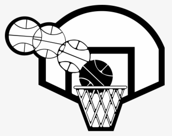 Svg Black And White Download Basketball Backboard Clipart - Basketball Black And White Png, Transparent Png, Transparent PNG