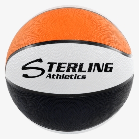 8 Panel Rubber Camp Ball - Orange Black White Basketball, HD Png Download, Transparent PNG