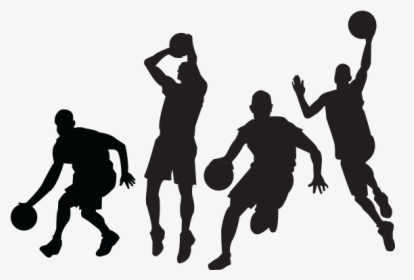 Basketball Player Png Black And White - People Playing Basketball Clipart, Transparent Png, Transparent PNG