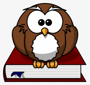 Cartoon Owl Svg Clip Arts - Owl On A Book Clipart, HD Png Download, Transparent PNG