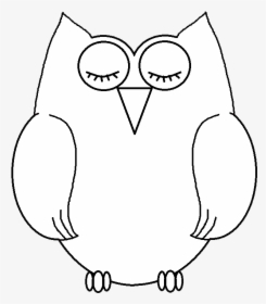 White Owl Black Background Cartoon, HD Png Download, Transparent PNG