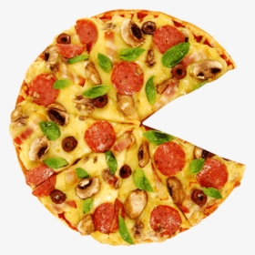 Pizza Missing A Slice - Pizza With A Slice Missing, HD Png Download, Transparent PNG