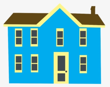 House Png Photo Background - Big Blue House Clip Art, Transparent Png, Transparent PNG