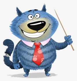 Cat Teacher Cartoon, HD Png Download, Transparent PNG