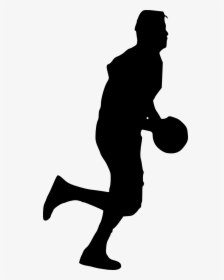 Silhouette Man Basketball Png, Transparent Png, Transparent PNG