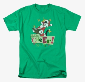 Sylvester The Cat Christmas Looney Tunes T-shirt - Looney Tunes Christmas Tee, HD Png Download, Transparent PNG