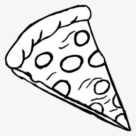 Pizza Slice Of Clipart Black And White Transparent - Pizza Slice Clipart Black And White, HD Png Download, Transparent PNG