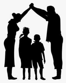 Silhouette People Family Png, Transparent Png, Transparent PNG