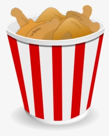 Fried Chicken Bucket Hot Tub - Chicken Wings Bucket Cartoon, HD Png Download, Transparent PNG