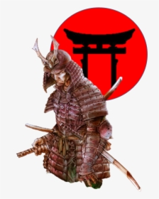 Samurai And Torii Gate - Praying Samurai, HD Png Download, Transparent PNG