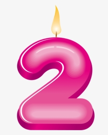 Birthday Candle Number 2 Png Image Free Download Searchpng - Birthday Candle Numbers Png, Transparent Png, Transparent PNG