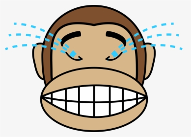 Emoji Laughing Png - Monkey Face Emoji Png, Transparent Png, Transparent PNG