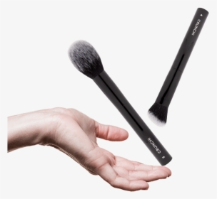 Crunchi Brushes Scattered About - Makeup Brush With Hand Png, Transparent Png, Transparent PNG