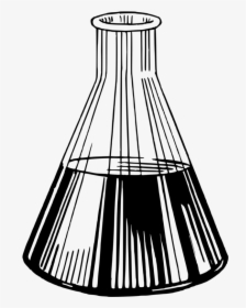 Transparent Test Tube Clipart Black And White - Drawing Chemistry Black And White, HD Png Download, Transparent PNG