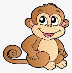 Funny Baby Monkeys Cartoon Clip Art Images On A Transparent - Transparent Background Monkey Clipart, HD Png Download, Transparent PNG