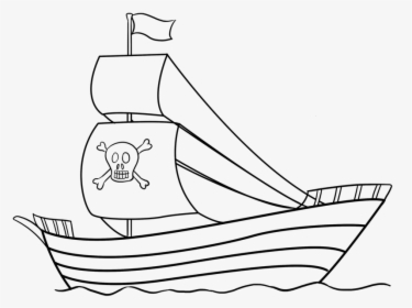 Transparent Pirate Ships Clipart - Ship Drawing Easy, HD Png Download, Transparent PNG
