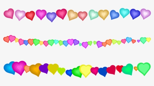 Heart Page Border Decorations - Heart Borders Clipart, HD Png Download, Transparent PNG