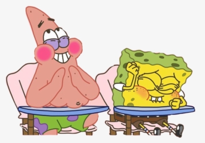 #laughing #laugh #laughter #spongebob #patrick #school - Spongebob And Patrick, HD Png Download, Transparent PNG