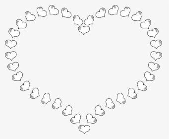 Black And White Heart Clip Art - Heart Frame Clipart Black And White, HD Png Download, Transparent PNG