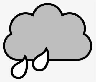Black And White Rain Cloud Svg Clip Arts - Storm Cloud Clipart Black And White, HD Png Download, Transparent PNG