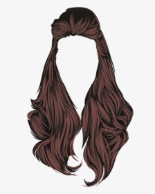 Wig,neck,brown Hair - Female Hair Clip Art, HD Png Download, Transparent PNG