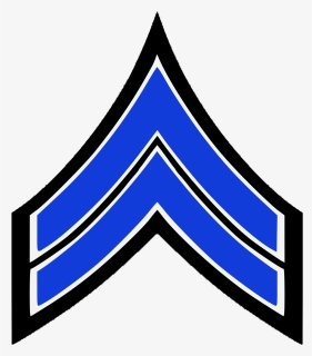 Blue Chevron Corporal Rank - Police Sergeant Stripes, HD Png Download, Transparent PNG