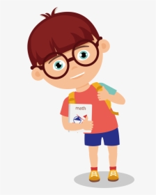Boy Drawing Clip Art - Transparent Background Cartoon School Boy Png, Png Download, Transparent PNG