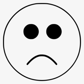Smiley Emoticon Face Black And White Clip Art - Sad Face Clip Art Black And White, HD Png Download, Transparent PNG