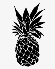 Black And White Pineapple Png - Painting Ideas Black And White, Transparent Png, Transparent PNG
