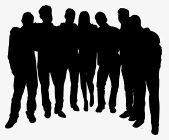 Transparent Group Of People Clipart Black And White - People Silhouette Transparent Background, HD Png Download, Transparent PNG