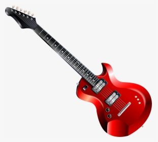 Red Electric Guitar Png Clipart - Transparent Background Guitar Clip Art, Png Download, Transparent PNG