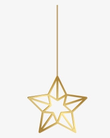 Hanging Star Gold Transparent Png Clip Art - Transparent Stars Hanging Png, Png Download, Transparent PNG