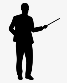 Transparent Png Person Standing - Teacher Silhouette Png, Png Download, Transparent PNG