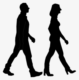 People Walking Silhouette Png, Transparent Png, Transparent PNG