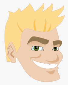 Transparent Mad Eyebrows Png - Smiling Man Face Cartoon, Png Download, Transparent PNG