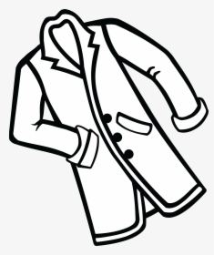 Free Clipart Of A Coat - Coat Black And White, HD Png Download, Transparent PNG