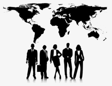 Professional Business People Silhouette - High Resolution World Map Vector, HD Png Download, Transparent PNG