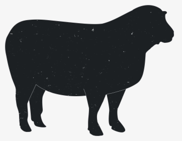 Cattle Silhouette Silhouettes Transprent Png Free Download - Sheep Silhouette Transparent, Png Download, Transparent PNG