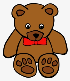 Simple Teddy Bear With Bowtie Png Clip Arts - Teddy Clipart, Transparent Png, Transparent PNG