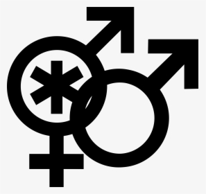 Nonbinary Man And Woman Symbol Interlocked With A Mars - Sign Of Transgender, HD Png Download, Transparent PNG