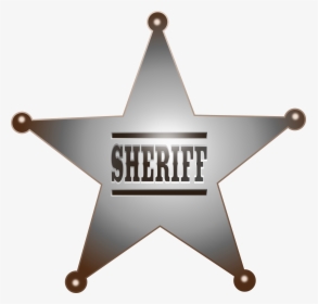Sheriff, Badge, Cowboy, Deputy, Lawman, Marshal, Outlaw - Dibujo Estrella De Sheriff, HD Png Download, Transparent PNG