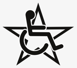 Angle,symbol,wing - Wheelchair Star, HD Png Download, Transparent PNG
