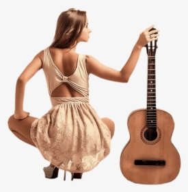 Acoustic Guitar Png - Woman Guitar Png, Transparent Png, Transparent PNG