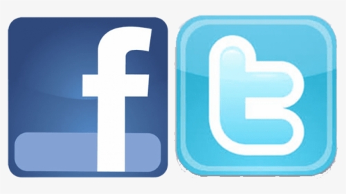 Facebook Logo And Twitter Logo Png Transparent - Facebook And Twitter Logo Transparent, Png Download, Transparent PNG