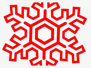 Red Snowflake Cliparts - Snowflake Clip Art, HD Png Download, Transparent PNG