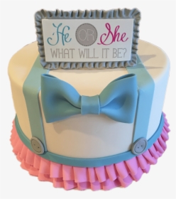 Gender Revealing Cake Bow Tie - Cake Bow Or Bow Tie Gender Reveal, HD Png Download, Transparent PNG