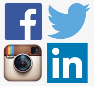 Facebook Clipart Twitter Logo - Facebook Twitter Instagram Linkedin Icons, HD Png Download, Transparent PNG