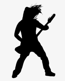 9 Electric Guitar Player Silhouette - Playing Electric Guitar Png, Transparent Png, Transparent PNG